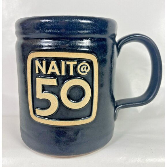 Deneen Pottery Nait @ 50 Black Coffee Mug Handthrown 2012 USA - Picture 2 of 12